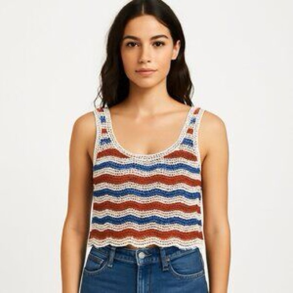 NWOT - Crochet Knit Tank